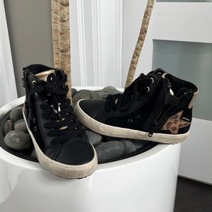 Geox girls leather hightops